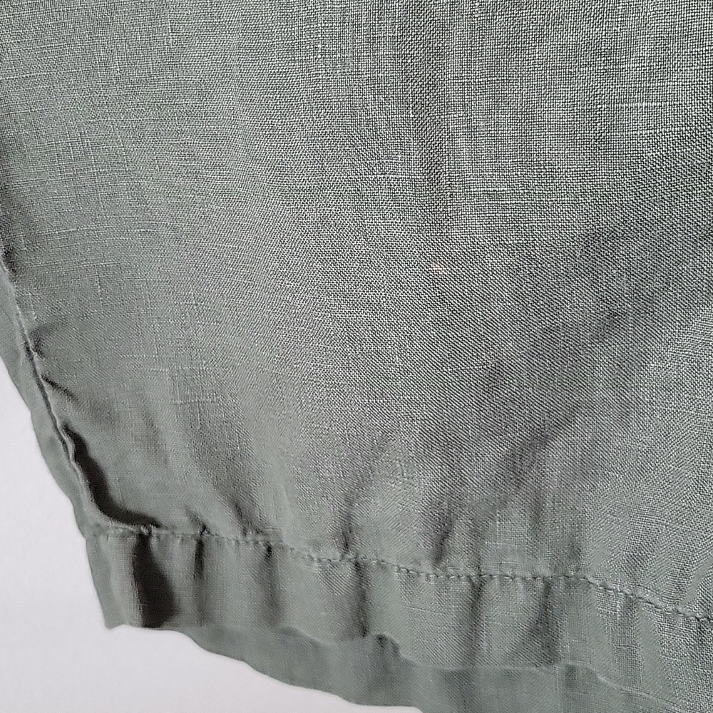 Tommy Bahama Green Linen Drawstring Cropped Capri Pants Size XL - Picture 3 of 7